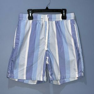 Free Planet Blue/White Striped Shorts